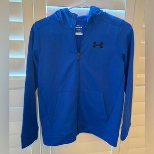 Under Armour Boys Royal Blue Full-Zip Hoodie with Logo